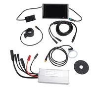 OPPWONG Kit de Conversión de Vehículo Eléctrico con Motor de 500 W, Controlador de 22 A, Panel LCD S966, Controlador de Metal Ranurado con Visualización de Datos en Tiempo Real, Ideal para Scooter