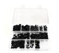 OPPWONG Kit de Pernos de Carenado de Motocicleta de Aluminio CNC, Sujetadores de 223 Piezas para Bicicletas Deportivas y Vehículos Todo Terreno con Tornillos para Parabrisas (BLACK)