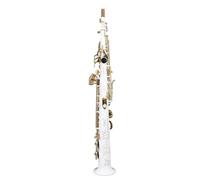 OPPWONG Kit de Saxo Soprano Recto con Llave en Sib de para Jugadores Profesionales y Principiantes, Patrones Bellamente Tallados, Ideal para Jazz y Música Clásica, Juego Completo con Accesorios