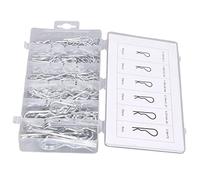 OPPWONG Kit de Surtido de Pasador de Chaveta, Pasadores de Metal de Resorte de Metal de Resorte de Surtido de Cortta de de 150 Piezas de Acero Galvanizado R en Forma de Bolas de Remolque R Sujetador