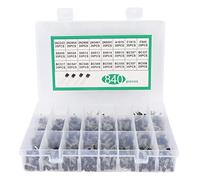 OPPWONG Kit de Transistores, 840pcs PNP NPN Potencia de Propósito General Kit de Surtido de Transistores BJT Transistores MOSFET Kit 24 Valor BC337 BC549 A1015 Triodo de Diodo de