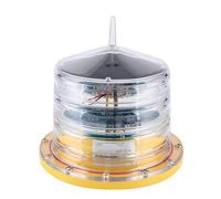 OPPWONG Luz de Baliza Marina Solar IP68 Intermitente de 360 grados | Lámpara Flotante, Plástico de Grado Marino, Inmersión en Agua de Mar, Uso de Barcazas, Activación Automática Al Anochecer,