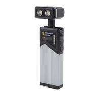 OPPWONG Luz Telescópica para Acampar, Cabezal Giratorio de 180°, 1400 MAh, Tipo C, 7 Modos, Linterna para Acampar con Gancho Magnético, Abrazadera de Metal, Linterna Magnética