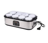 OPPWONG Máquina Eléctrica para Hacer Yogur con Temporizador de 48 Horas Máquina Automática para Hacer Yogur Temperatura Constante con 8 Vasos de Vidrio para Batidos, Mermeladas (Enchufe europeo