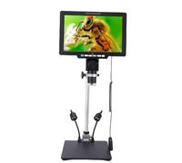 OPPWONG Microscopio Digital de 10,1 Pulgadas, Lupa de Microscopio 12M 2000X, Herramienta de Ampliación de Luz de Relleno LED con Soporte para Foto y Vídeo, Ideal para Reparaciones Electrónicas y