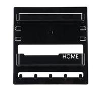 OPPWONG Organizador Adhesivo de Accesorios para Mesita de Noche para Dormitorio y Oficina con Ganchos para Control Remoto y Auriculares, Plástico Duradero, 9,4x9,1x2,1 Pulgadas (Black)