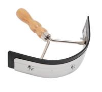OPPWONG Peine de Curry, Peine de Curry de Acero Inoxidable, Cepillo para Caballos, Cepillos para Caballos, Mango de Madera, Rascador para Limpieza de Cara de Caballo, Peine para