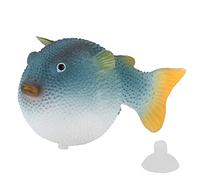 OPPWONG Pescado Falso, Aquarium Pespher Fish Luminoso Simulación de Goma Pescado de Goma Pescado de Natación Efecto Brillante Decoración del Acuario Adorno con Taza de Succión para Caja
