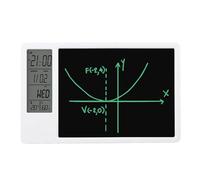 OPPWONG Planificador de Calendario Digital, Planificador de Calendario Eléctrico Pantalla de Electrónico con Borrador LCD Redacción de Tabletas Fecha de Reloj Digital Pantalla de Escritorio (WHITE)