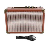 OPPWONG Presidente 20W de Bluetooth 5.3 del Vintage con Sonido Estéreo y Batería 3600mAh para la Fiesta Al Aire Libre (Brown)