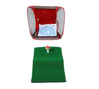 OPPWONG Red de Astillado de Golf Plegable, Objetivo de Práctica Emergente para Entrenamiento en Interiores y Exteriores, Tapete de Césped y Red de Bolsa de Transporte con Diseño de Objetivo, Ideal