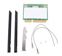 OPPWONG Tarjeta de Red WiFi 6, 5.3 Tri Band 5400Mbps con Interfaz Mini PCIe, para Portátiles con Ventana 10 11