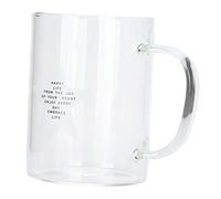 OPPWONG Taza de café Transparente de 350 Ml, Taza de Agua Transparente de Vidrio con Asa, Utensilios de Cocina Aptos para Microondas, Ideal para la Oficina en Casa, Diseño de Estrella de árbol