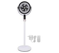 OPPWONG Ventilador de Pedestal de 10 Velocidades con Control Remoto Ventilador de Pie Oscilante 3 Luces Ambientales Operación Silenciosa Temporizador de 10 Horas Caja de Aromaterapia (Enchufe de la