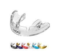 OPRO Protector Bucal de Ajuste Instantáneo y Personalizado para Brackets - Adultos (10+ Años) - Bucal para Boxeo, MMA, BJJ, Rugby y Hockey - Autoajustable - con Garantía Dental Incluida