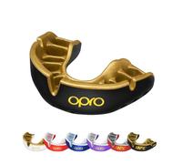 OPRO Protector Bucal Nivel Oro - Ajuste Premium para Adultos y Niños - Bucal para Boxeo, MMA, BJJ, Rugby y Hockey - Moldeo Fácil - con Garantía Dental Incluida
