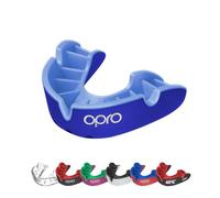 OPRO Protector Bucal Nivel Plata - Ajuste Esencial para Adultos y Niños - Bucal para Boxeo, MMA, BJJ, Rugby y Hockey - Moldeo Fácil - Azul oscuro/Azul, Niños (Hasta 10 años)
