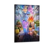 OPRTUFB Crazy Element City - Póster decorativo de la película de anime de ciudad y lienzo para pared e impresión artística moderna para decoración de dormitorio familiar, 16 x 24 pulgadas (40 x 60 cm)