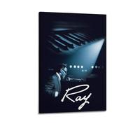 OPRTUFB Póster artístico de Singer Ray Charles, pintura decorativa, lienzo, póster de pared e impresión artística moderna para dormitorio familiar, pósteres de decoración de dormitorio de 60 x 90 cm