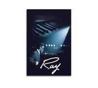 OPRTUFB Póster artístico de Singer Ray Charles, pintura decorativa, lienzo, póster de pared e impresión artística moderna para dormitorio familiar, pósteres de decoración de dormitorio de 60 x 90 cm