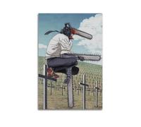 OPRTUFB Póster decorativo de la serie de televisión de Chainsaw Man, 3 pósteres decorativos de lienzo para pared e impresión artística moderna para dormitorio familiar, 20 x 30 cm