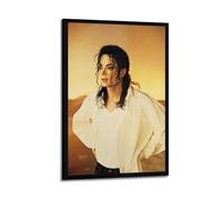 OPRTUFB Póster del cantante Michael Jackson - Lienzo decorativo para pared e impresión artística moderna para decoración de dormitorio familiar, 12 x 18 pulgadas (30 x 45 cm)