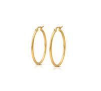 Ops Hoops Mania - Pendientes de aro para mujer, de acero dorado, 35 mm