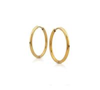 Ops Jewels - Pendientes de mujer OPSOR-860 Hoops de aro de acero dorado 24 mm
