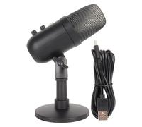 OPSDKVKS Micrófono de Condensador USB con Control de Ganancia, micrófono USB cardioide Profesional, micrófono Giratorio de 360 Grados con de procesamiento de Sonido RGB para PC,