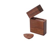 OPSDKVKS Soporte de Madera para púas de Guitarra, Estuche Especial con Forma de Encendedor con Bolsa de Almacenamiento, diseño Divertido único para guitarristas Amantes de la música,