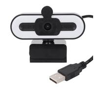 OPSDKVKS Webcam HD 1080P con luz anular Ajustable y micrófono, cámara Web USB de Gran Angular para computadora, Plug and Play para conferencias en Streaming de Video, Compatible con Zoom y