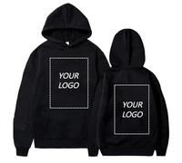 OPSREY Cree Su Propio Estilo con Una Sudadera con Capucha Personalizada para Parejas: Jersey De Bricolaje con Su Diseño Único De Foto, Texto O Logotipo Black,L