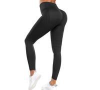 Opssaker Leggins Deportivos Mujer 3D Push Up sin Costuras Plisados Mallas Cintura Alta Anti Cellulite Pantalon Fitness