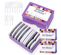 Opstin 2 Boxes Knit Blockers & Pins Kit, Knit Blocking Combs for Blocking Knitting Crochet Sewing Lace Needlework Projects Tool Device