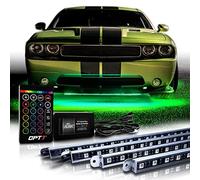 OPT7 Aura - Kit de Luces LED de Aluminio para Coche con Control Remoto, Acento de neón Exterior bajo Luces Brillantes, Tiras de Luces rígidas Impermeables, Modo de sincronización de Sonido Musical,