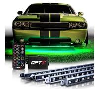 OPT7 Aura - Kit de Luces LED de Aluminio para Coche con Control Remoto, Acento de neón Exterior bajo Luces Brillantes, Tiras de Luces rígidas Impermeables, Modo de sincronización de Sonido Musical,