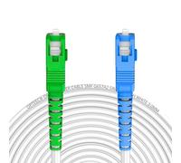 opteec® - Cable de fibra óptica blindado - 2 m - FREE - Extensión/liga - SC-APC a SC-UPC reforzado - Simplex Monomode - 10 años - Blanco (2 m)