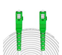 opteec® - Cable de Fibra Óptica blindado para Router -7M- SC/APC-SC/APC - Latiguillo Simplex Monomodo - Compatibles 100% Operadores Movistar Jazztel Vodafone Orange Amena Masmovil Yoigo Lowi - Blanco