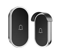 OPTEPYOE El Timbre Cuenta con Protector de Lluvia, 60 Canciones integradas, función de Silencio y un Tono de Bienvenida. Disponible en tamaños estándar de EE. UU., Europa y el Reino Unido.(Black,US)