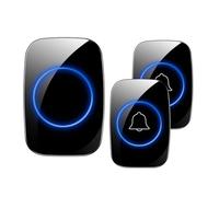 OPTEPYOE Timbre for Puerta de 110 V, 220 V y 240 V, Conforme a Las Normas Europeas, australianas, británicas y estadounidenses.(Receiver 1 Emitter 2,US)