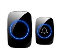 OPTEPYOE Timbre for Puerta de 110 V, 220 V y 240 V, Conforme a Las Normas Europeas, australianas, británicas y estadounidenses.(Receiver 1 Emitter 1,EU)