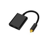 Optical audio splitter - XLS - Dual Toslink port - 10cm - White/black - Fiber optic