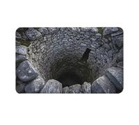 Optical Depth Floor Mat - 3D Vortexs Design | Anti-Slip Waterproof Bathroom Carpet for Entry Hallway with Trippy Visual Illusion Effect, Skid Resistant Door Rug, Living Room Bedroom Kitchen Home Décor