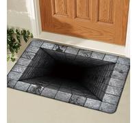 Optical Illusion 3D Vortex - Felpudo suave y antideslizante para interiores, para baño, ducha, entrada, alfombra creativa