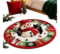 Optical Illusion Area Rug, Snowman Mat with Non-Slip Build, Christmas | Optical Illusion Area Rug, Snowman Floor Mat, Non-Slip Build Solution, Perfect for Home or Apartment, Reliable Holiday Decor
