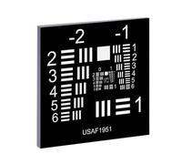 Optical Microscope Camera Test Chart, 3" Spatial Resolution Calibration Board, Groups -2-5 Positive/Negative Film Cards Calibration Board, Accuracy ±5um, for Machine Vision Calibration(Black)