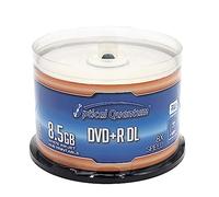 Optical Quantum OQDPRDL08WIP-H 8 X 8.5GB DVD+R DL Blanco Inkjet imprimible Doble Capa Grabable Medios en Blanco, Eje de 50 Discos
