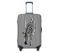 Optical Zebra Illusion - Fundas elásticas para equipaje de viaje, 45,7 a 81,3 cm, Black, M