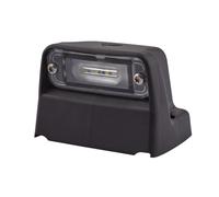 HELLA 2KA 010 278-121 Piloto de matrícula - LED - 24V - atornillado/montaje exterior - Color de tulipa: transparente - Conector: Conector plano - arriba/Carrocería/arriba - Cant.: 1