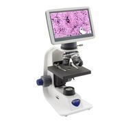 Optika Microscopio B-152R-PLV, digital, mono, DIN, n-plan, 40x-400x, X-LED 1W, 2 MP, 30 fps, LCD, +cabezal, batería